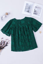 Load image into Gallery viewer, Round Neck Puff Sleeve Blouse
