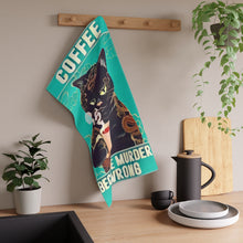 Load image into Gallery viewer, Coffee Because Murder Is Wrong Cotton Kitchen Towel
