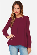 Load image into Gallery viewer, Full Size Round Neck Back Pleated Blouse
