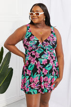 Load image into Gallery viewer, Full Size Twist Front Sleeveless Swim Dress
