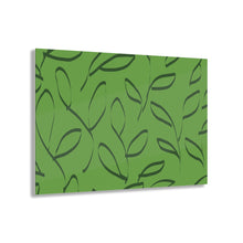 Load image into Gallery viewer, Leaf Doodle On Bright Green Acrylic Print
