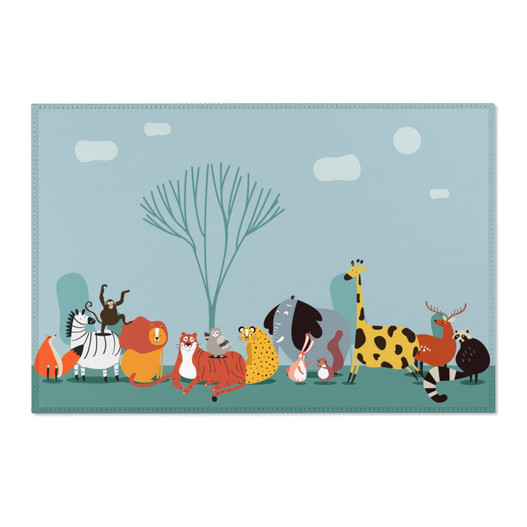 Animals In Harmony Area Rug