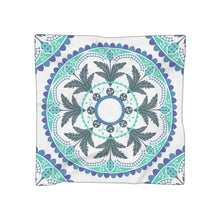 Load image into Gallery viewer, Shades of Blue on White Poly Scarf
