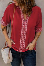 Load image into Gallery viewer, Embroidered V-Neck Top
