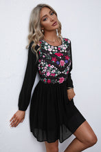 Load image into Gallery viewer, Floral Mesh Sleeve Lined Dress
