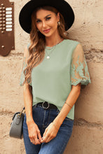 Load image into Gallery viewer, Half Sleeve Round Neck Blouse
