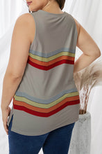 Load image into Gallery viewer, Plus Size Printed V-Neck Tank
