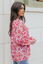 Load image into Gallery viewer, Floral Button-Up Flounce Sleeve Blouse
