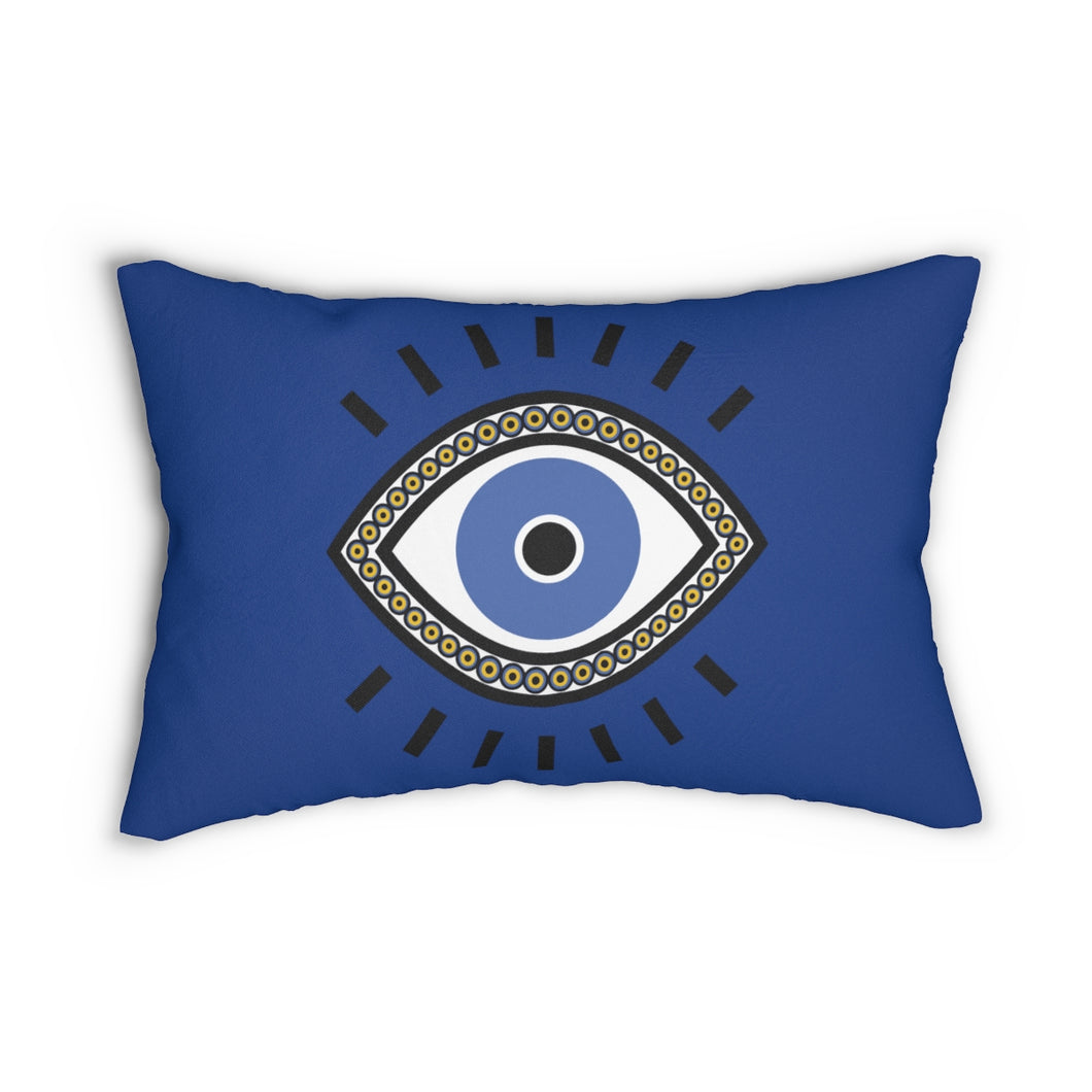 Evil Eye Lumbar Pillow In Bule