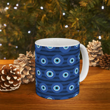 Load image into Gallery viewer, Evil Eye Pattern Ceramic Mug 11oz
