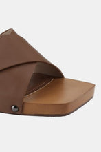 Load image into Gallery viewer, Weeboo Step Into Summer Criss Cross Wooden Clog Mule in Brown
