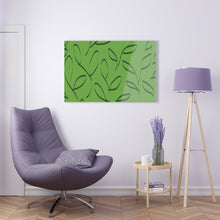 Load image into Gallery viewer, Leaf Doodle On Bright Green Acrylic Print
