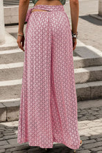 Load image into Gallery viewer, Printed Tied Wide Leg Pants
