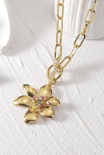 Load image into Gallery viewer, Flower Pendant Stainless Steel Necklace
