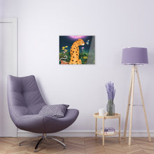 Load image into Gallery viewer, Cheetah Under A Pink Moon Acrylic Print
