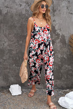 Load image into Gallery viewer, Botanical Print Spaghetti Strap Cropped Jumpsuit
