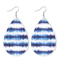 Load image into Gallery viewer, Printed PU Teardrop Earrings
