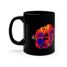 Load image into Gallery viewer, Colorful Hibiscus  11oz Black Mug
