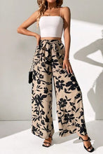 Load image into Gallery viewer, Printed Tied Wide Leg Pants
