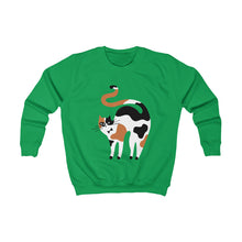 Load image into Gallery viewer, Calico Cat Kids Sweatshirt
