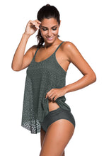 Load image into Gallery viewer, Full Size Spaghetti Strap Scoop Neck Tankini Set
