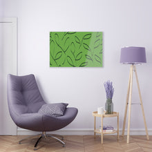 Load image into Gallery viewer, Leaf Doodle On Bright Green Acrylic Print
