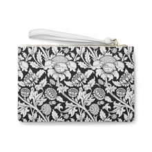 Load image into Gallery viewer, Black and White 1900th Century Thistle Print Clutch Bag
