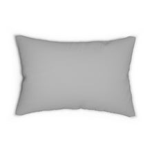 Load image into Gallery viewer, Blue and White Cross and Flower Lumbar Pillow
