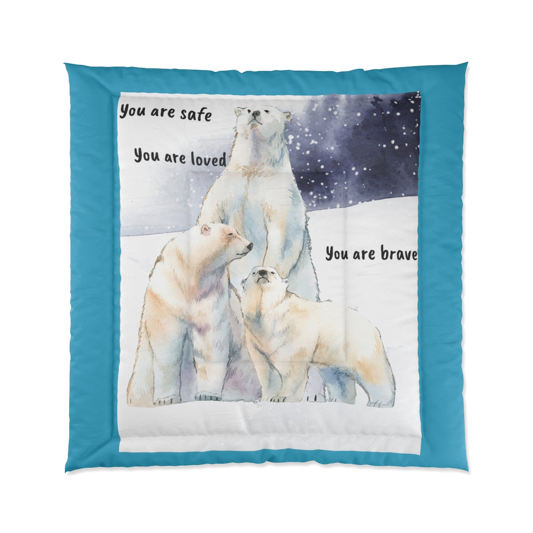 Polar Bear Family Comforter