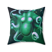 Load image into Gallery viewer, Octopus Spun Polyester Square Pillow
