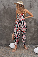 Load image into Gallery viewer, Botanical Print Spaghetti Strap Cropped Jumpsuit
