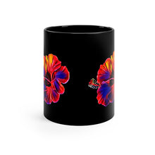 Load image into Gallery viewer, Colorful Hibiscus  11oz Black Mug
