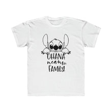 Load image into Gallery viewer, Ohana Means Family Kids Regular Fit Tee
