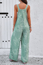 Load image into Gallery viewer, Printed Wide Strap Jumpsuit with Pockets
