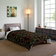 Load image into Gallery viewer, Ancient Greek Flower Dark Color King Comforter
