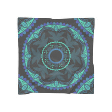 Load image into Gallery viewer, Shades of Blue on Black Poly Scarf
