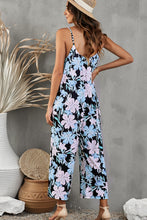 Load image into Gallery viewer, Botanical Print Spaghetti Strap Cropped Jumpsuit
