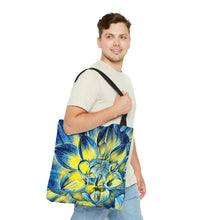 Load image into Gallery viewer, Blue Dahlia Tote Bag
