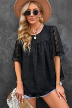 Load image into Gallery viewer, Round Neck Puff Sleeve Blouse
