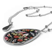 Load image into Gallery viewer, Updated 18th Century Birds and Plants Oval Necklace
