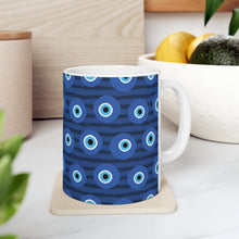 Load image into Gallery viewer, Evil Eye Pattern Ceramic Mug 11oz
