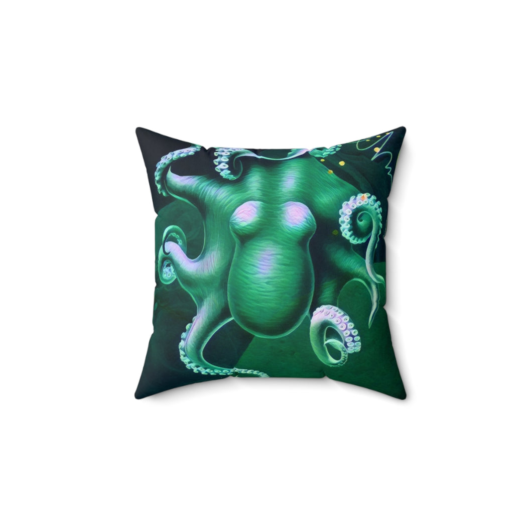 Octopus Spun Polyester Square Pillow