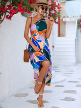 Load image into Gallery viewer, Printed Cutout One-Shoulder Sleeveless Dress
