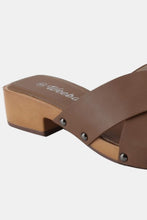 Load image into Gallery viewer, Weeboo Step Into Summer Criss Cross Wooden Clog Mule in Brown
