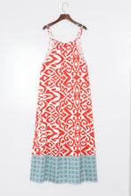 Load image into Gallery viewer, Printed Spaghetti Strap Straight Neck Dress
