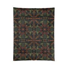 Load image into Gallery viewer, Ancient Greek Flower Dark Color King Comforter
