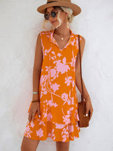 Load image into Gallery viewer, Floral Tie Neck Sleeveless Layered Dress
