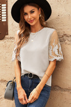 Load image into Gallery viewer, Half Sleeve Round Neck Blouse
