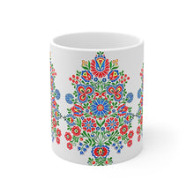 Load image into Gallery viewer, Blue Folk Daisy Ceramic Mug 11oz
