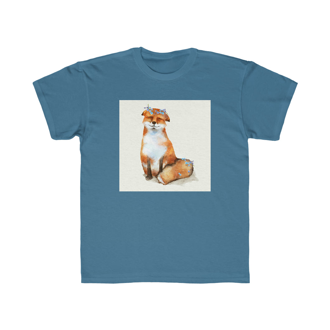 Peaceful Fox Kids Regular Fit Tee